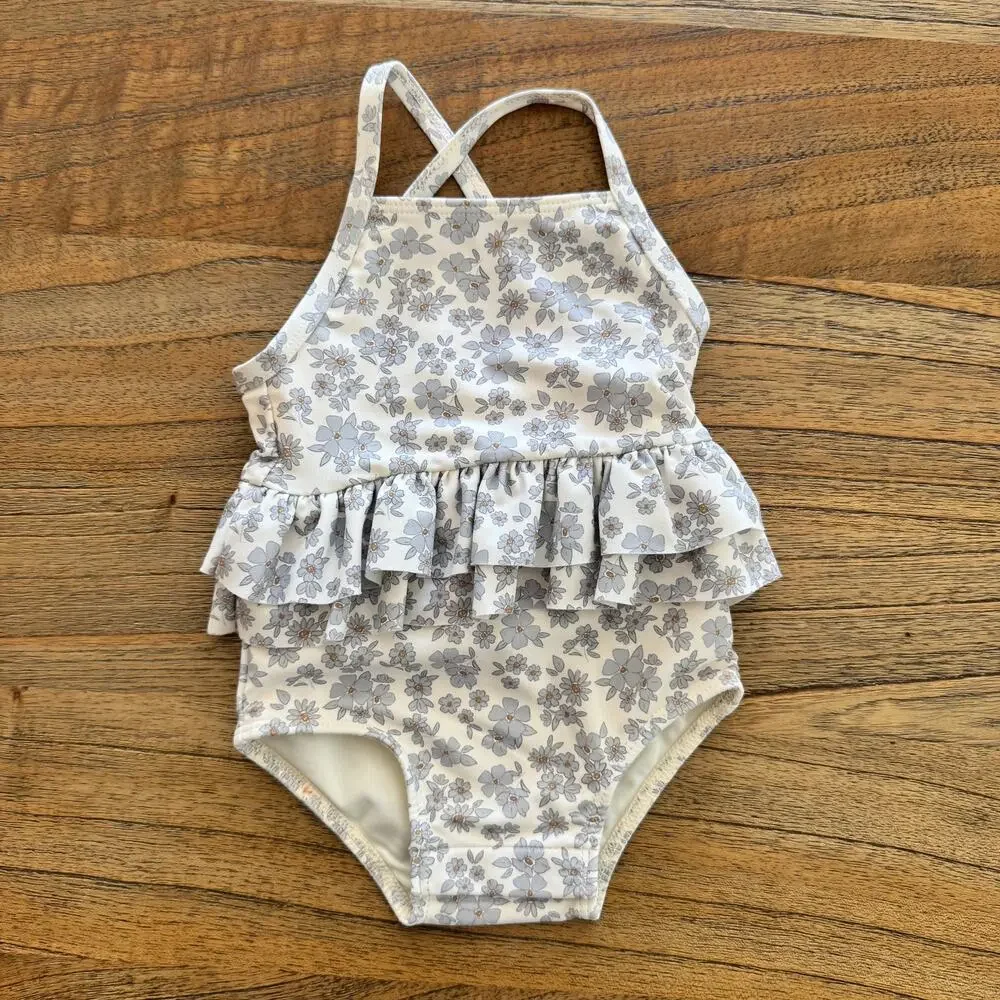 Quincy Mae Ruffled One-Piece Swimsuit - Size 3-6 months